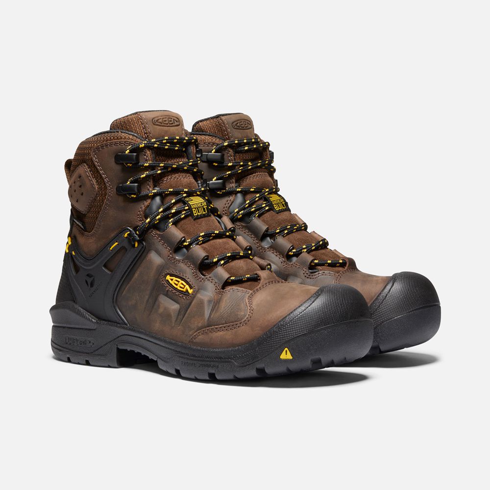 Botte de Travail Keen Homme Marron | Dover 6\" Wp (Carbon-Fiber Toe) | FRQLU-3179